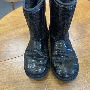 UGG Black Sequin Ankle Boots